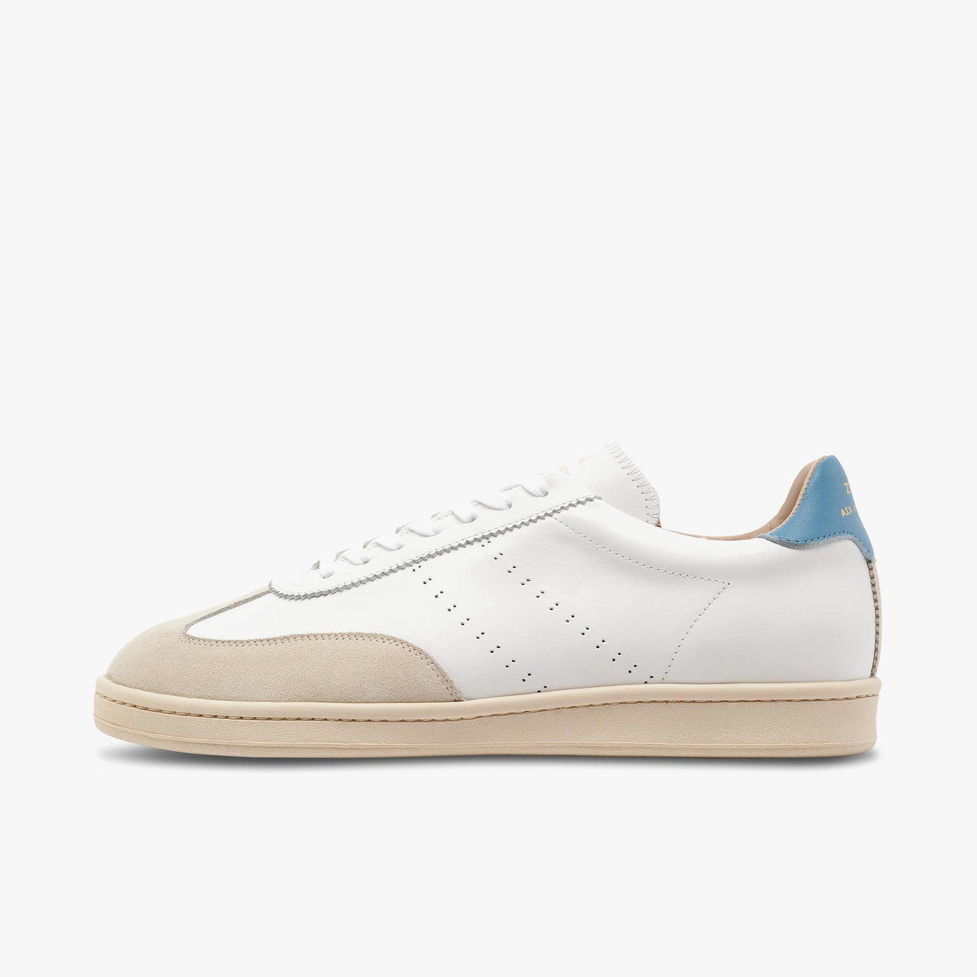 Sneakers cuir blanc et sea | ZESPÀ