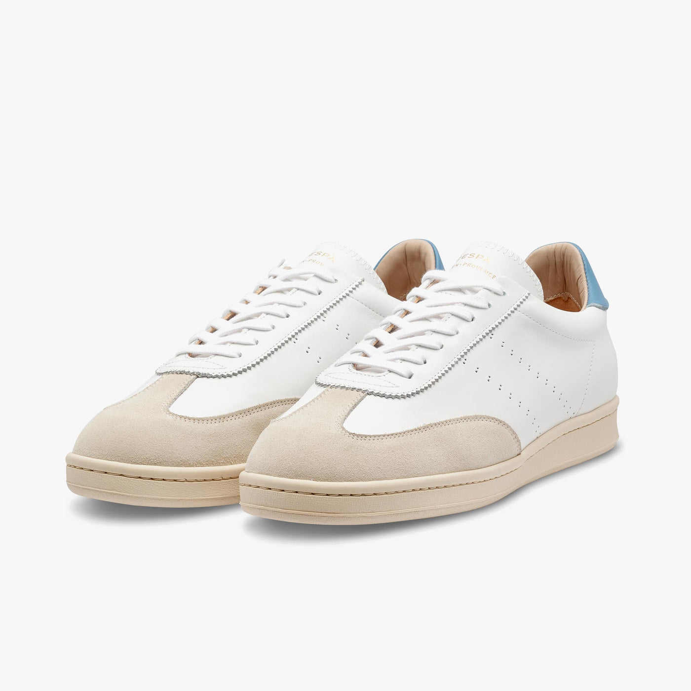 Sneakers cuir blanc et sea | ZESPÀ