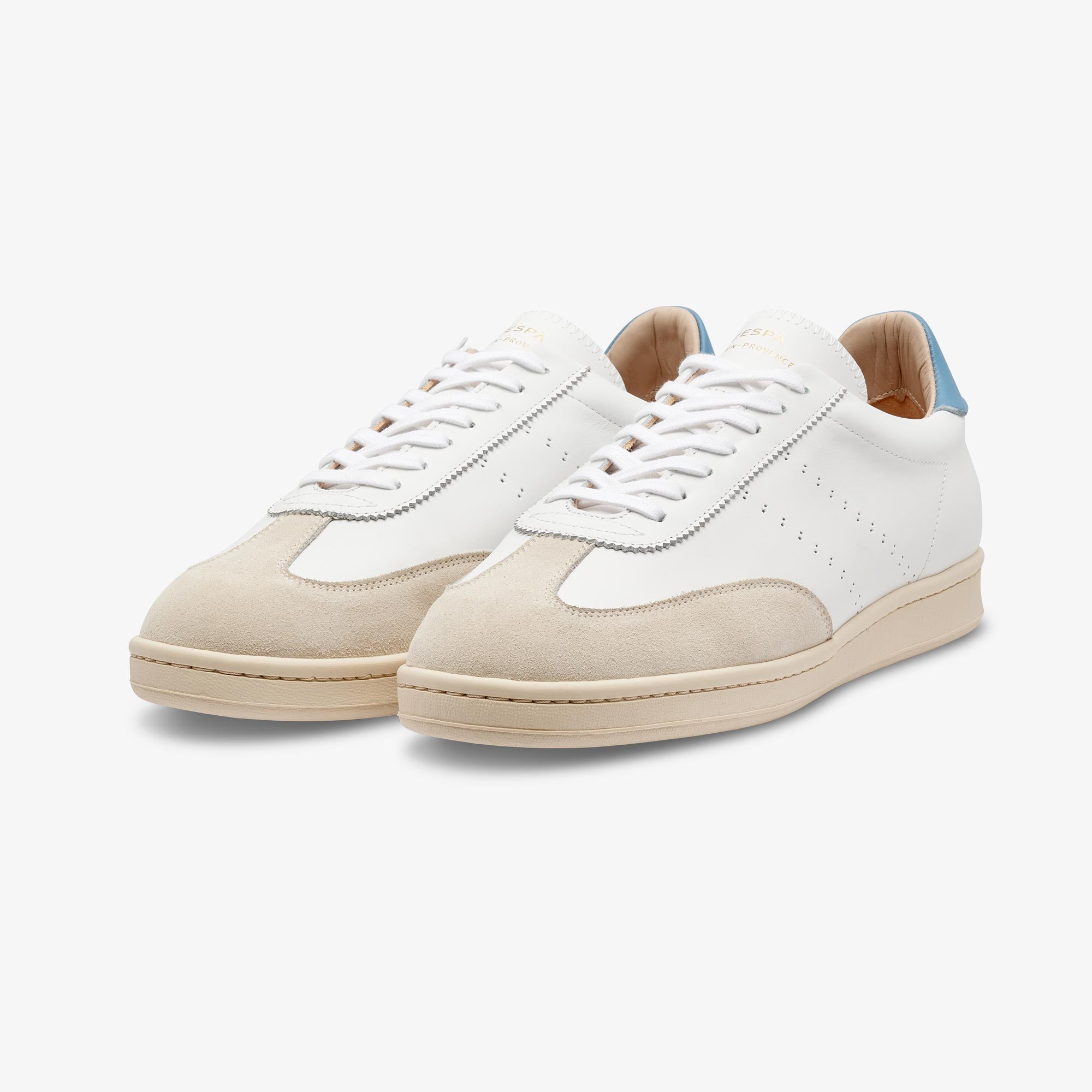 Sneakers cuir blanc et sea | ZESPÀ