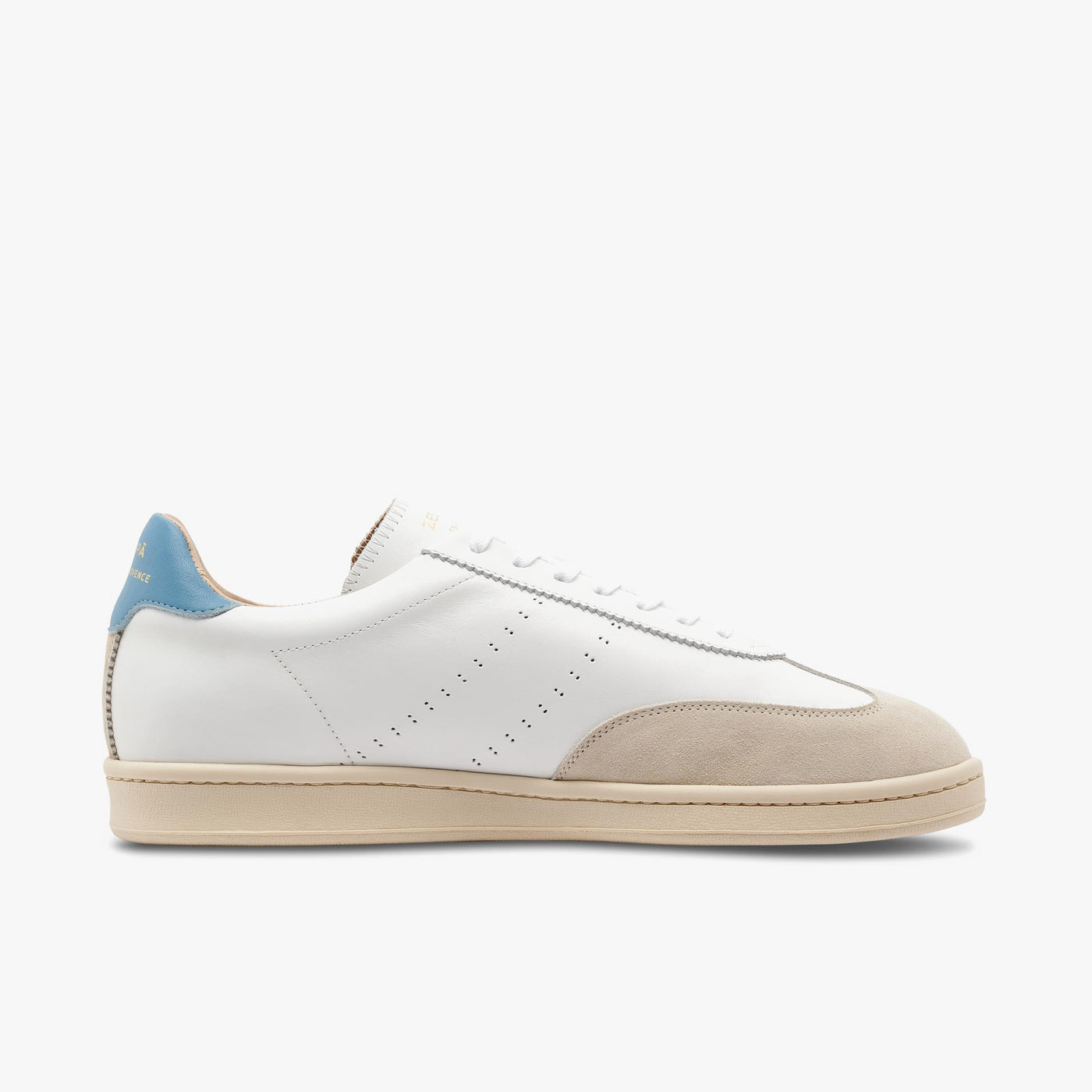 Sneakers cuir blanc et sea | ZESPÀ