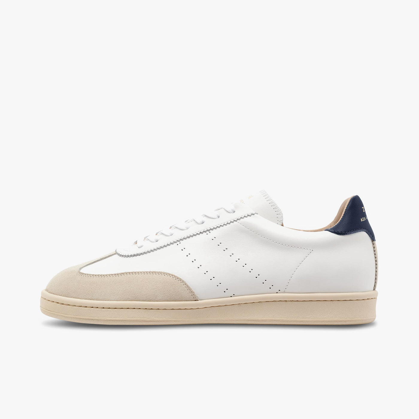 Sneakers cuir blanc et marine - du 39 au 46 | ZESPÀ