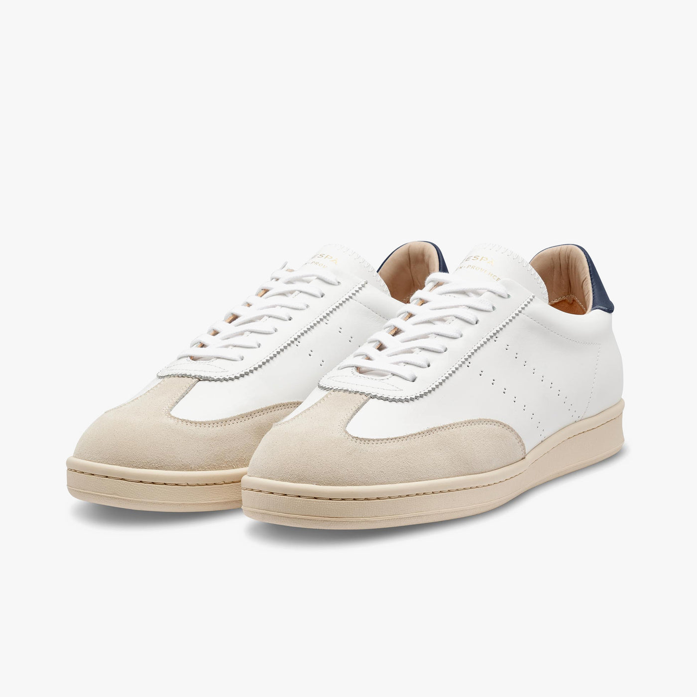 Sneakers cuir blanc et marine - du 39 au 46 | ZESPÀ