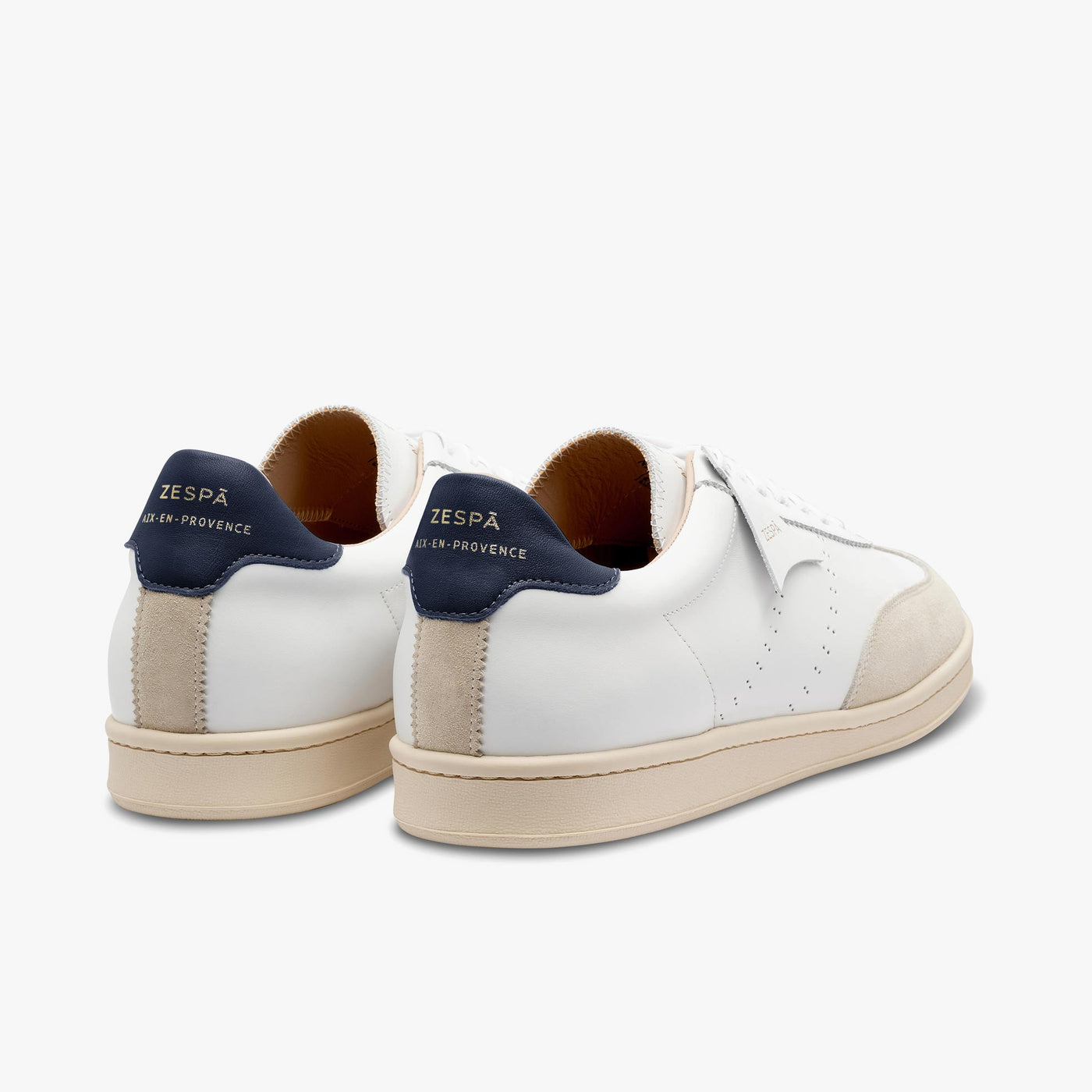 ZSPGT Vintage Sneakers White and Navy Leather Men | ZESPÀ – Zespà