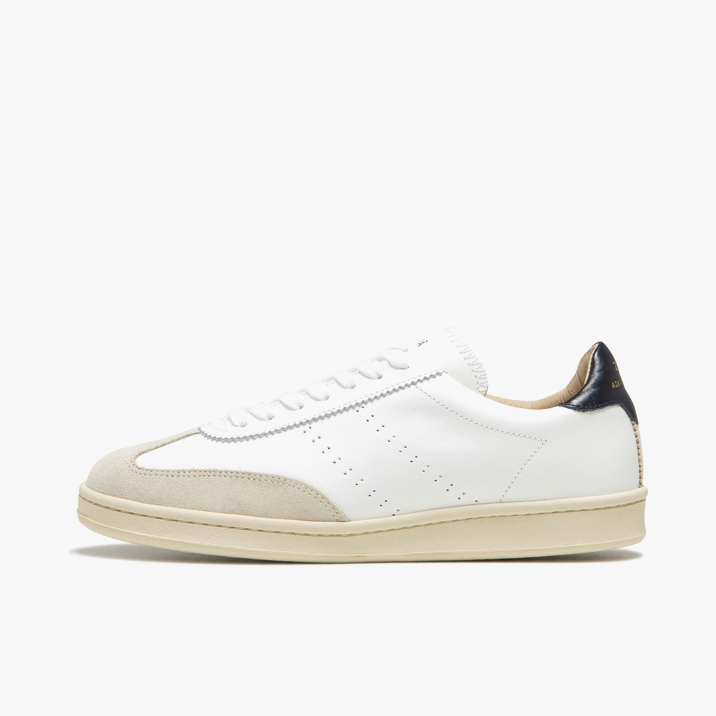 Sneakers cuir blanc et marine - du 35 au 41 | ZESPÀ