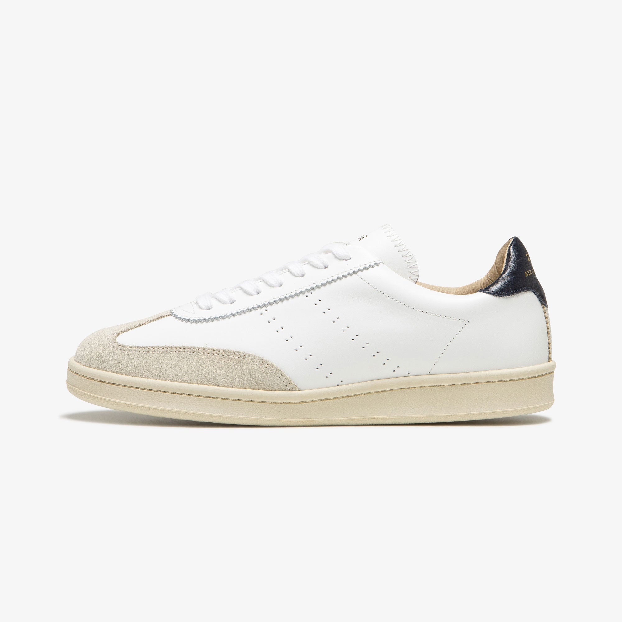 Sneakers cuir blanc et marine - du 35 au 41 | ZESPÀ