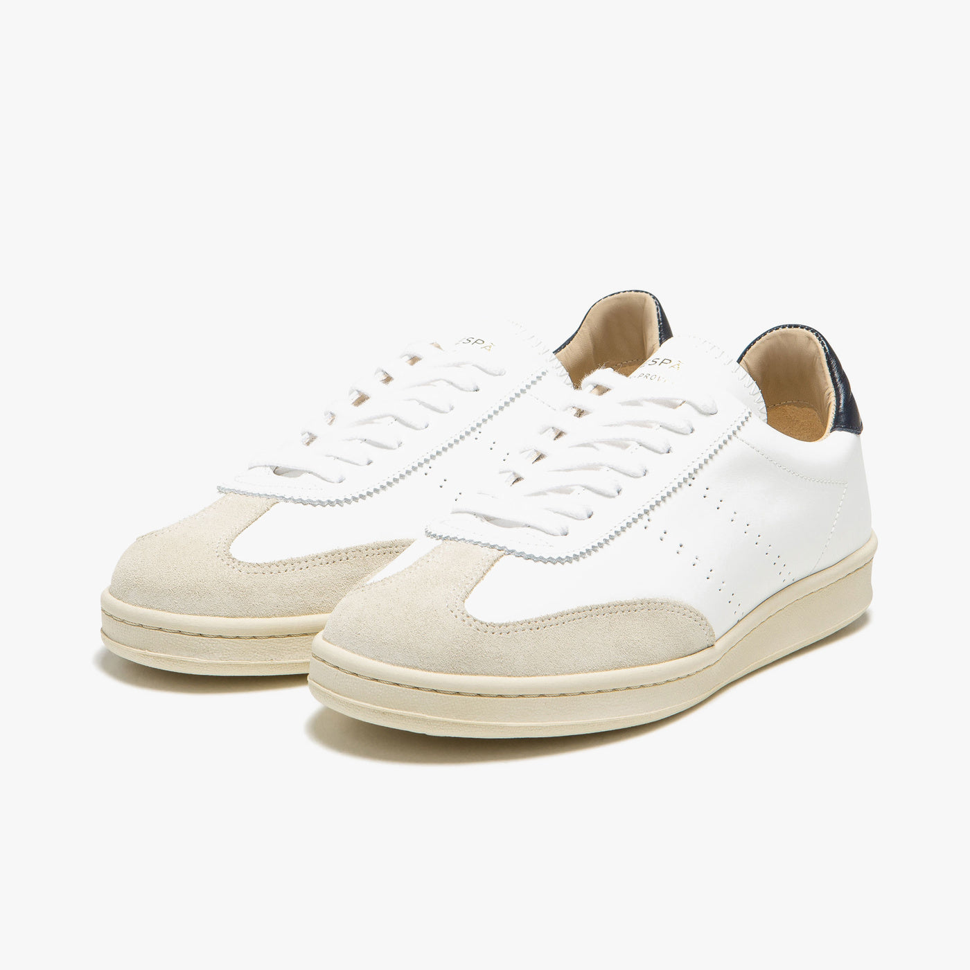 Sneakers cuir blanc et marine - du 35 au 41 | ZESPÀ