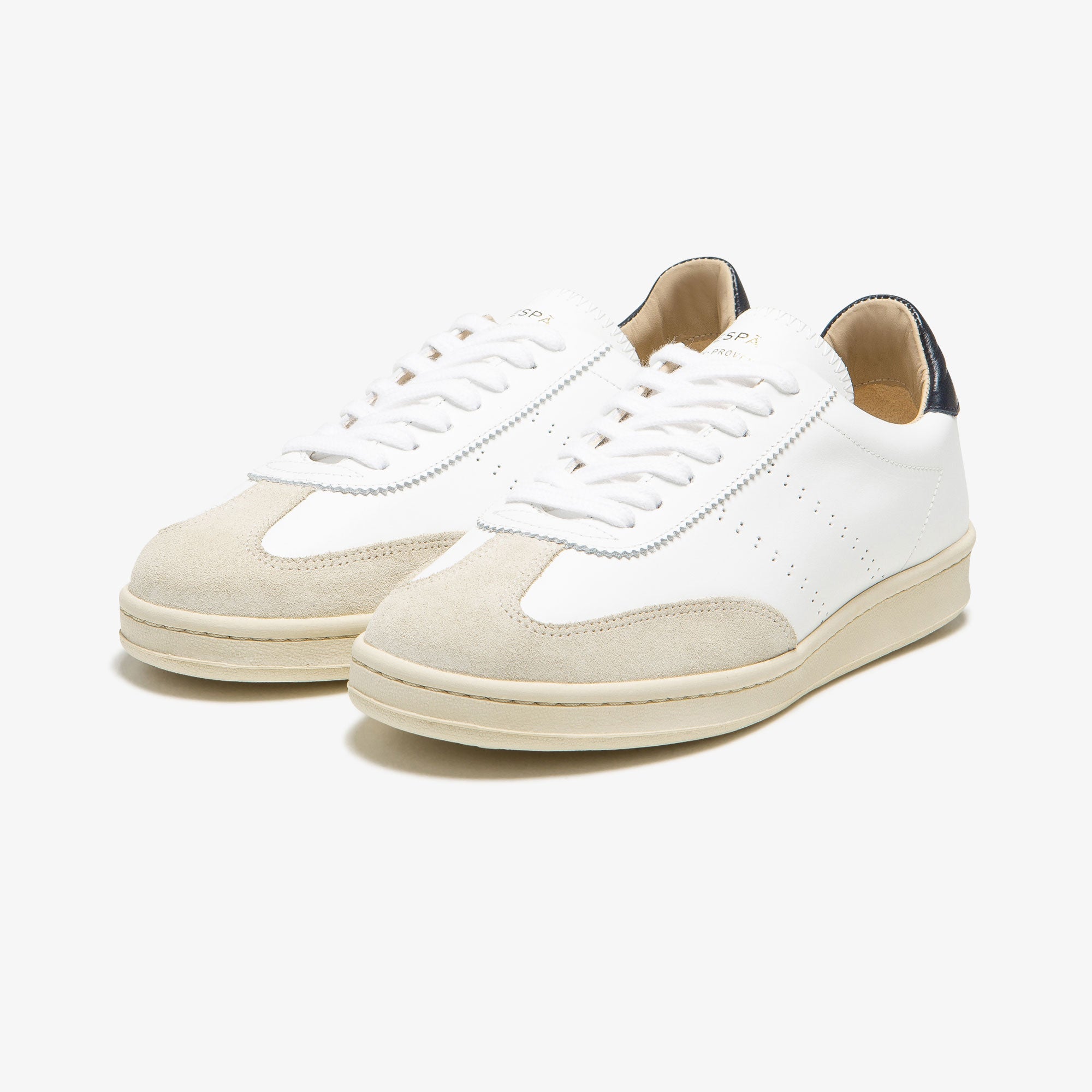 Sneakers cuir blanc et marine - du 35 au 41 | ZESPÀ
