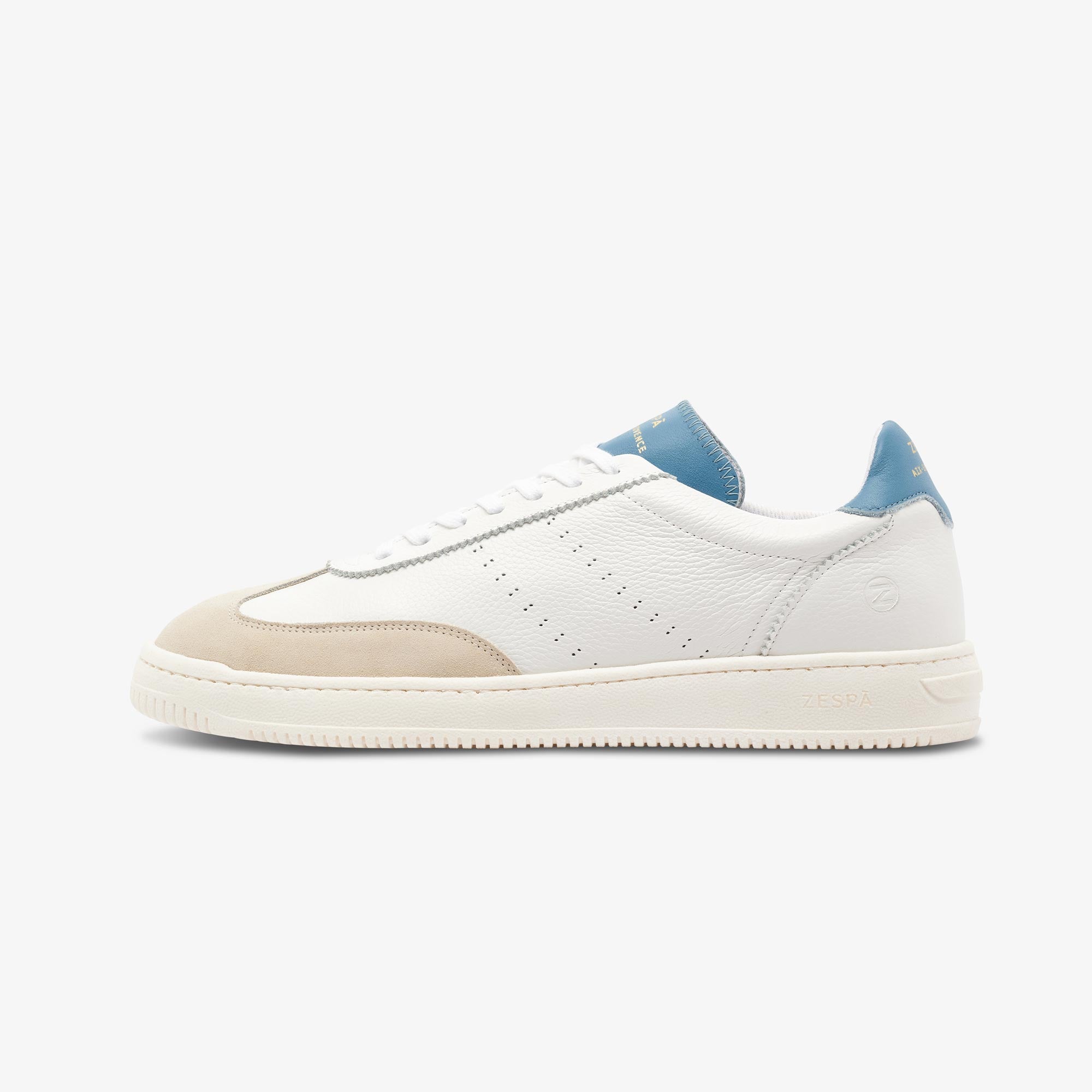 Sneakers cuir blanc et sea | ZESPÀ