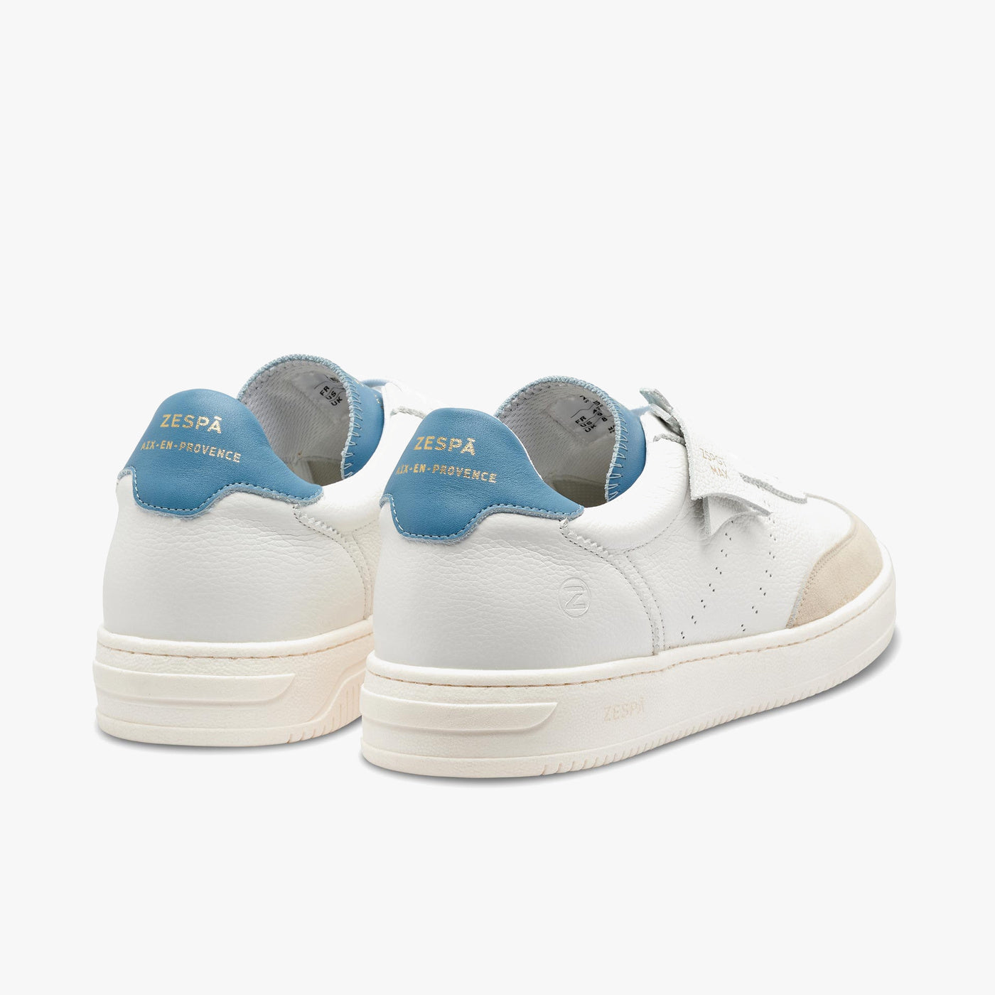 Sneakers cuir blanc et sea | ZESPÀ