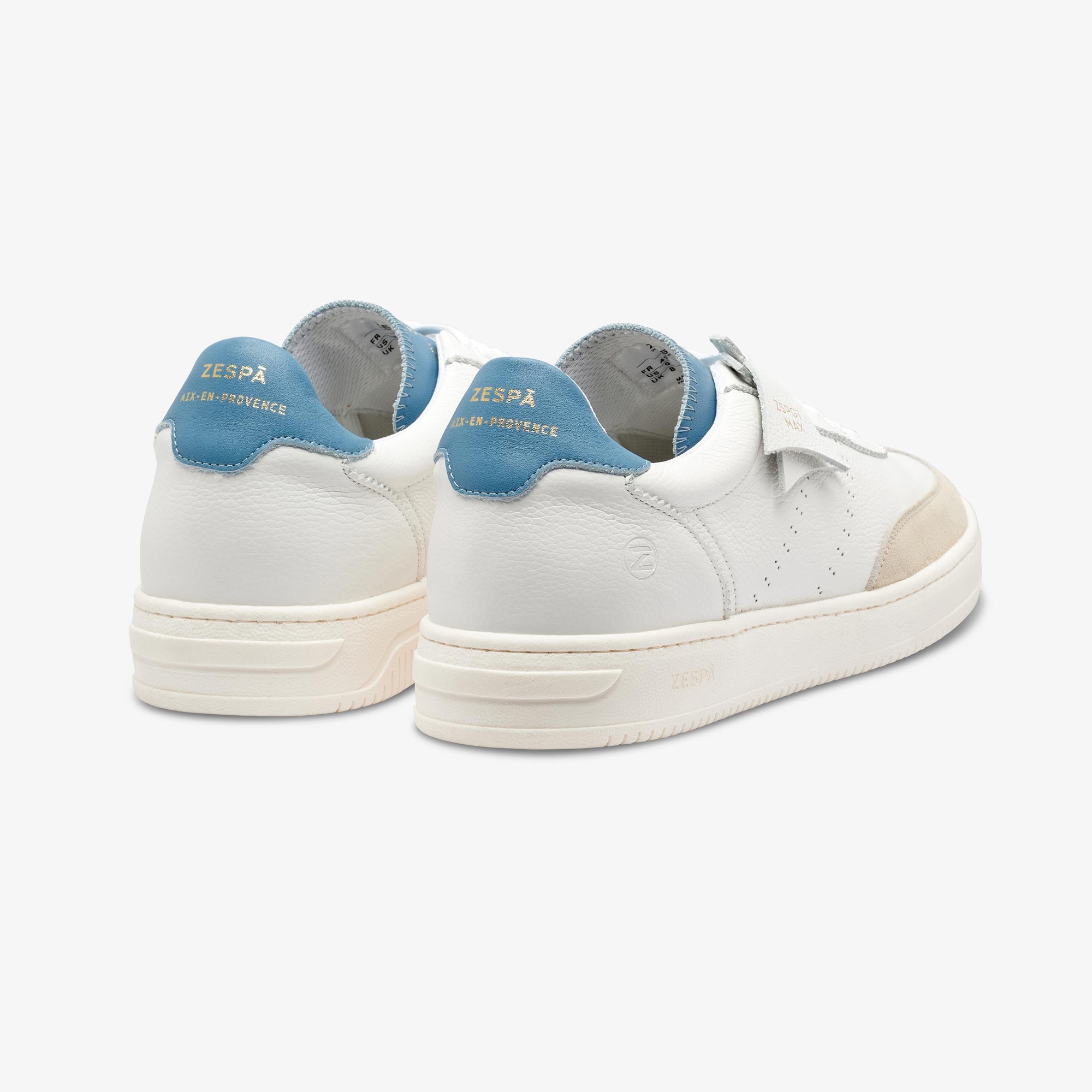 Sneakers cuir blanc et sea | ZESPÀ
