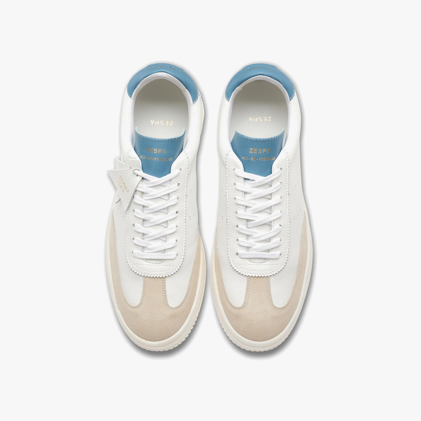 Sneakers cuir blanc et sea | ZESPÀ