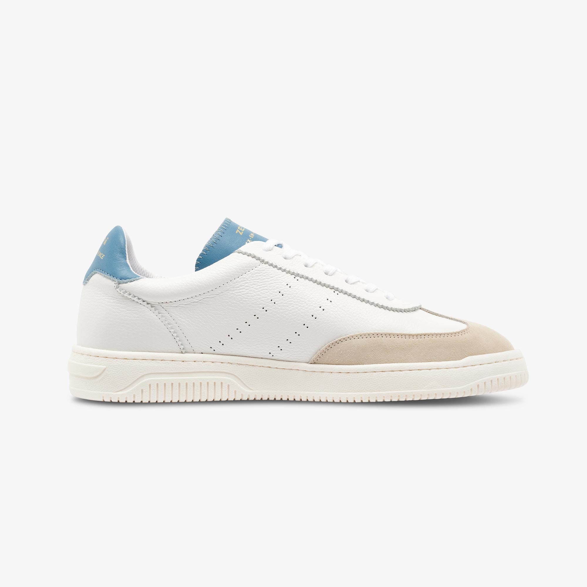 Sneakers cuir blanc et sea | ZESPÀ
