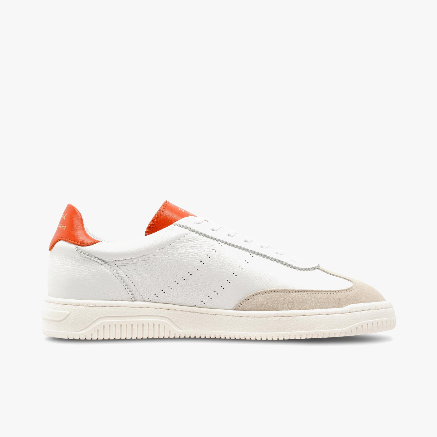 Sneakers cuir blanc et corail | ZESPÀ