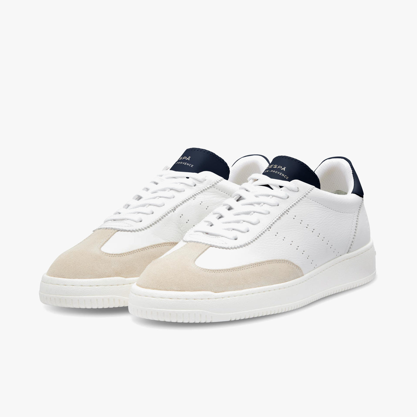 Sneakers cuir blanc et marine | ZESPÀ