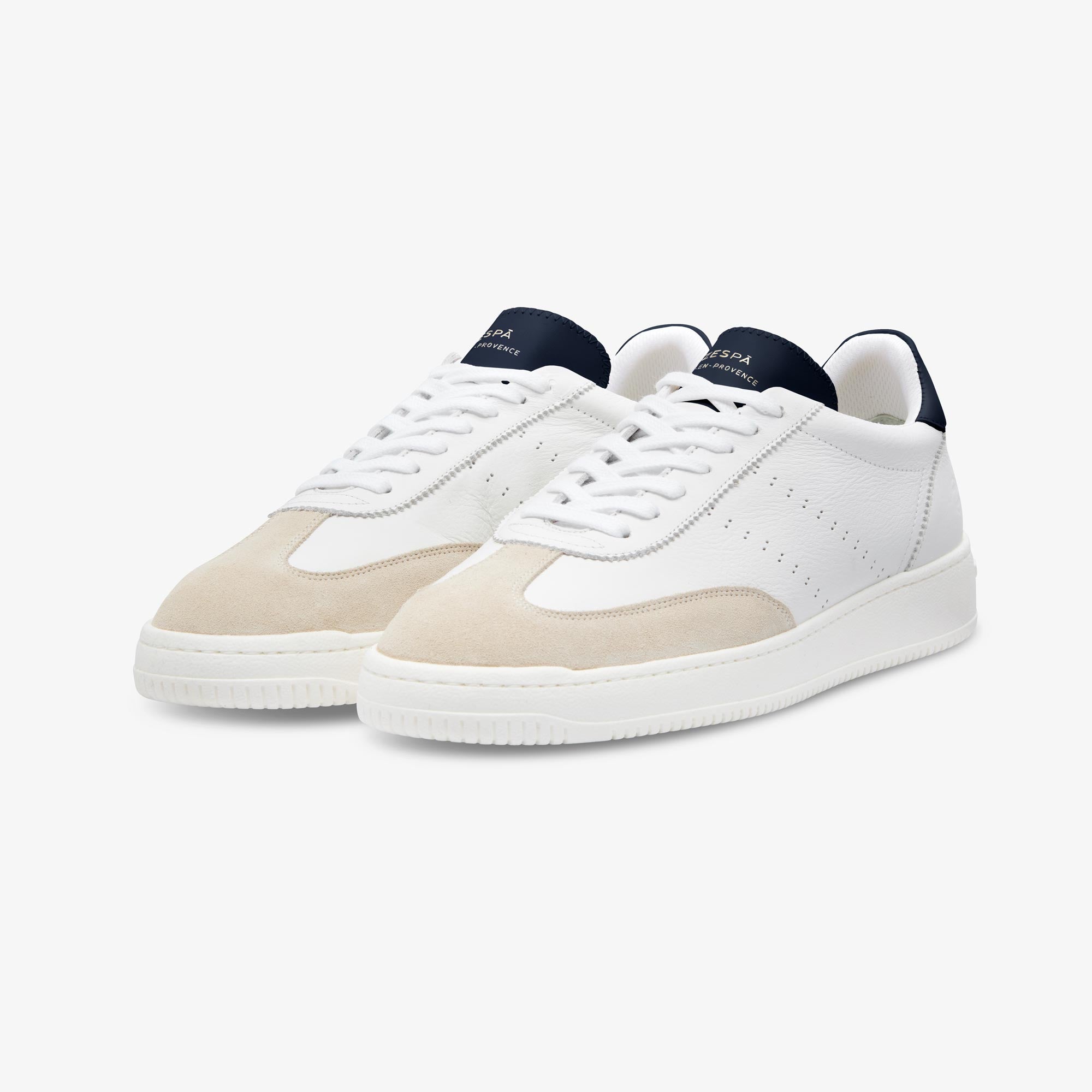 Sneakers cuir blanc et marine | ZESPÀ