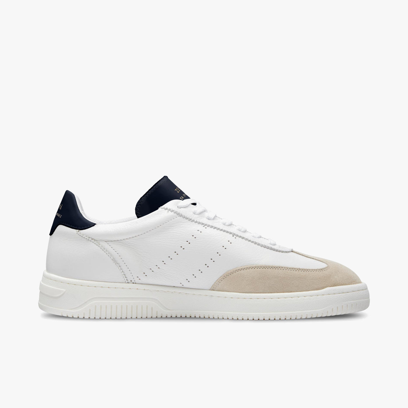 Sneakers cuir blanc et marine | ZESPÀ