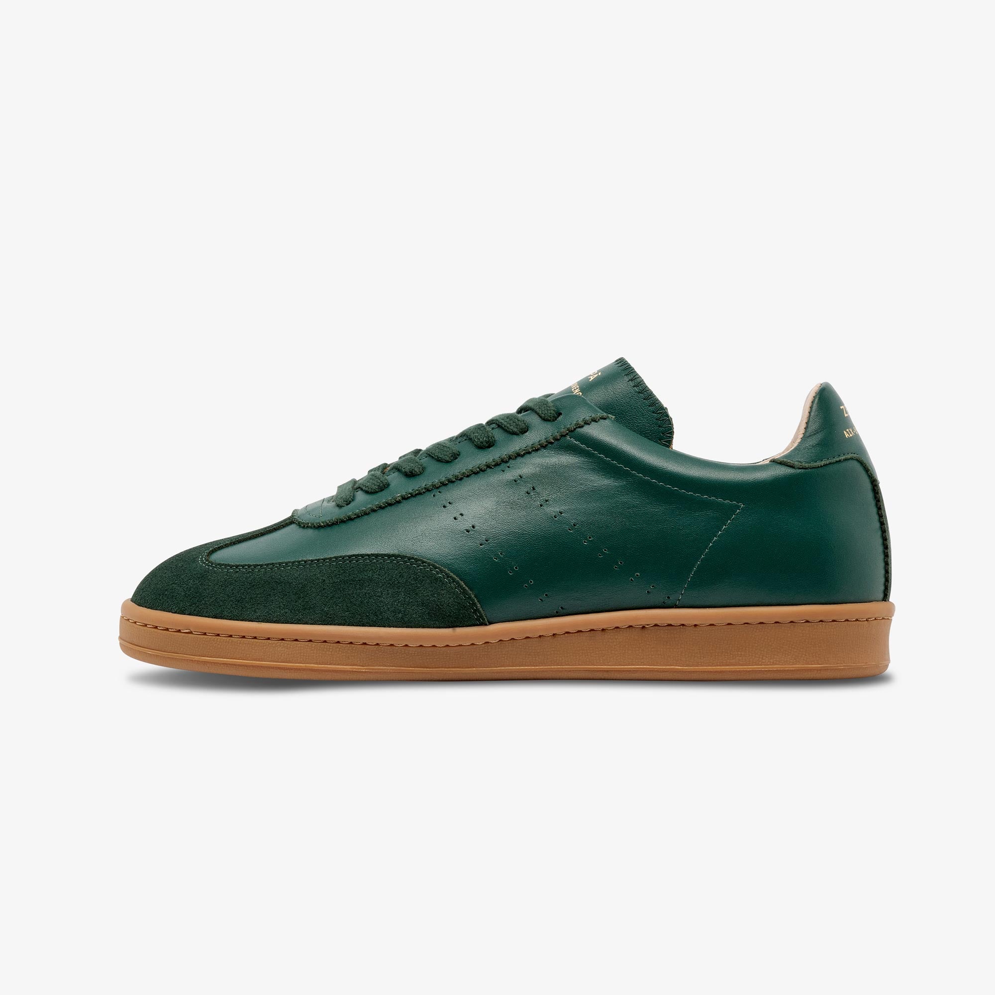 Sneakers cuir vert sombre | ZESPÀ