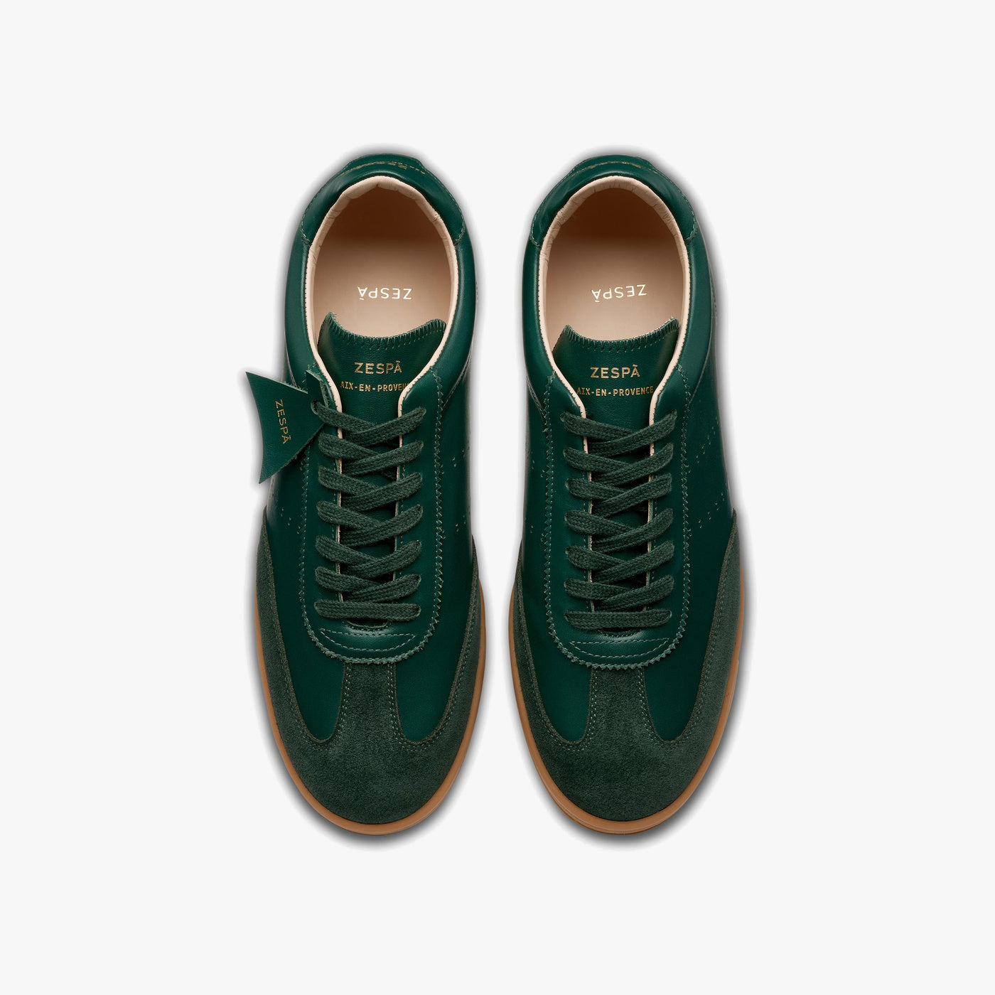 Sneakers cuir vert sombre | ZESPÀ