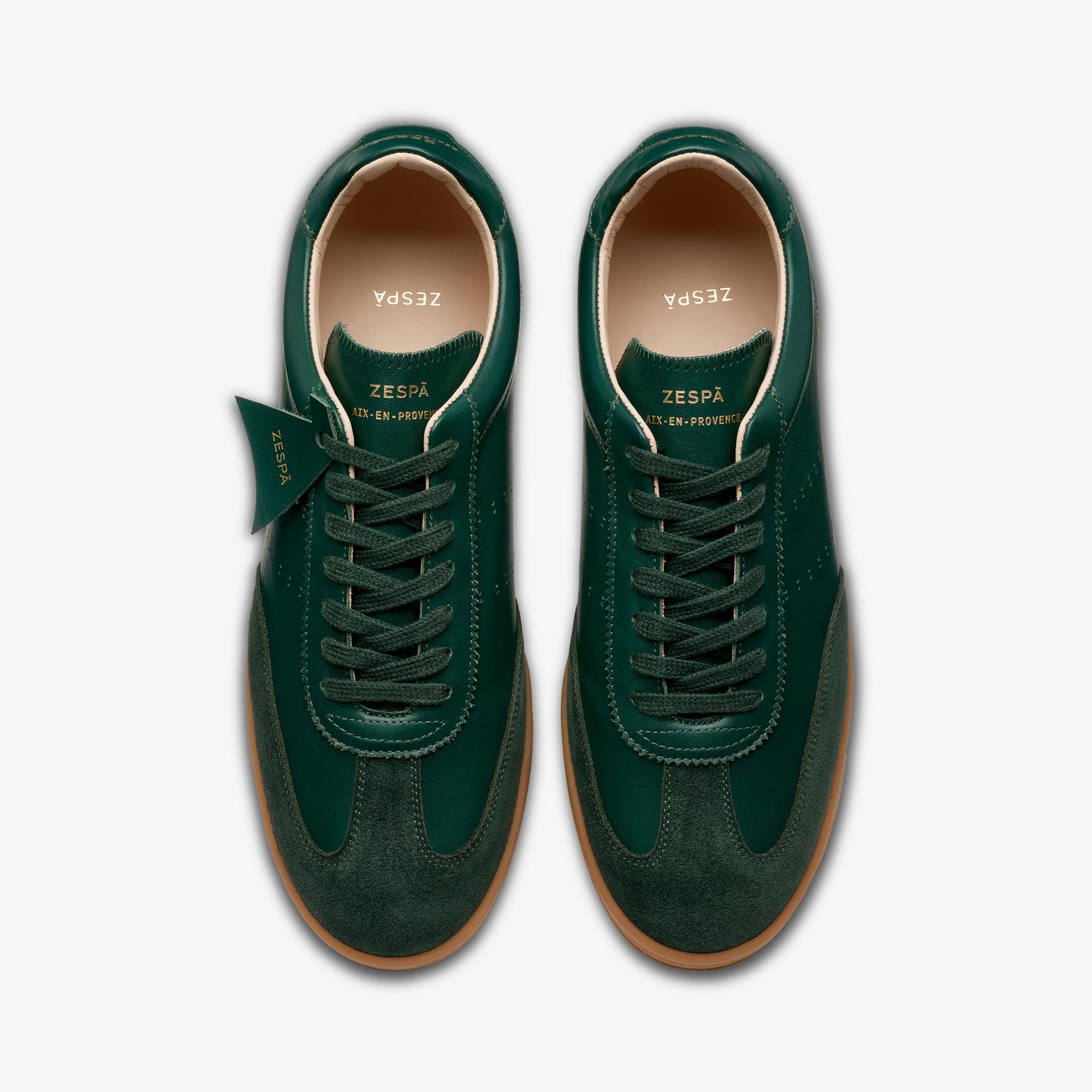 Sneakers cuir vert sombre | ZESPÀ